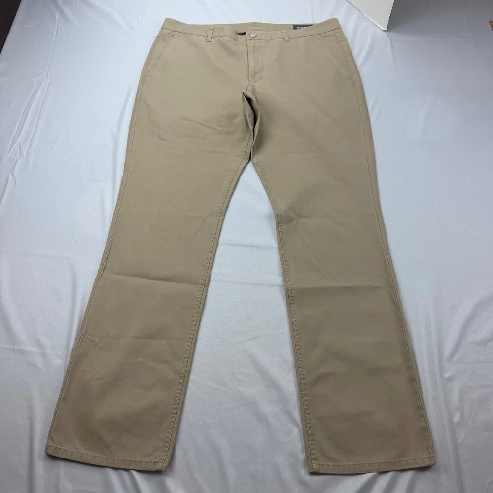 Bonobos Chino Pants Mens 38x34 True Khaki Straight Leg Cotton 11598